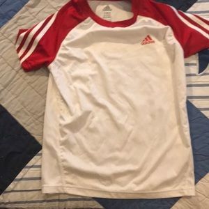 Adidas Red and white T-Shirt